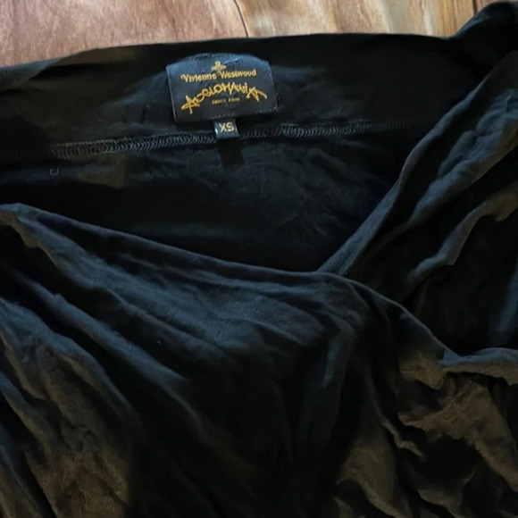 Vivienne Westwood Anglomania Draped and Ruched Long Sleeve Dress, Size XS - Picture 7 of 7